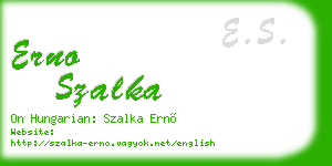 erno szalka business card
